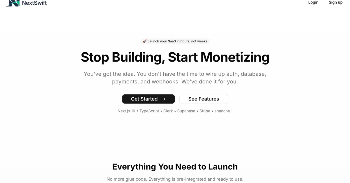 NextSwift Pro - SaaS Boilerplate preview